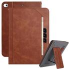 For iPad mini 5 / 4 / 3 / 2 / 1 Multifunctional Wristband Leather Smart Tablet Case(Brown) - 1