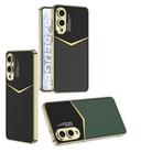 For Samsung Galaxy S25 Edge 5G GKK Plating Soft TPU + Leather Full Coverage Phone Case without Pen(Black) - 2