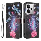 For Realme 14 / P3 5G / 14T 5G Colored Drawing Pattern Leather Phone Case(Dragonfly) - 3