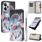 For Realme 14 / P3 5G / 14T 5G Colored Drawing Pattern Leather Phone Case(Flower Wind Chime) - 1