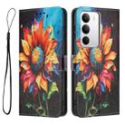 For Realme C71 4G Color Drawing Pattern Leather Phone Case(Sunflower) - 3