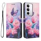 For Realme C71 4G Color Drawing Pattern Leather Phone Case(Pink Butterfly) - 3
