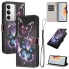 For Realme C71 4G Color Drawing Pattern Leather Phone Case(Two Butterflies) - 1