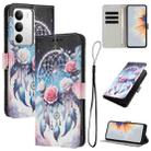 For Realme C71 4G Color Drawing Pattern Leather Phone Case(Flower Wind Chime) - 1