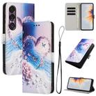 For Sony Xperia 1 VII Colored Drawing Pattern Leather Phone Case(Love Butterfly) - 1