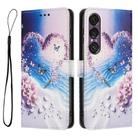 For Sony Xperia 1 VII Colored Drawing Pattern Leather Phone Case(Love Butterfly) - 3
