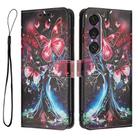 For Sony Xperia 1 VII Colored Drawing Pattern Leather Phone Case(Butterfly Tree) - 3