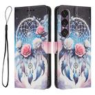 For Sony Xperia 1 VII Colored Drawing Pattern Leather Phone Case(Flower Wind Chime) - 3