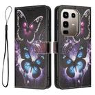 For Infinix Note 50s Colored Drawing Pattern Leather Phone Case(Two Butterflies) - 3