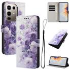 For Infinix Note 50s Colored Drawing Pattern Leather Phone Case(Purple Rose) - 1