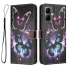 For Infinix Smart 10 4G Color Drawing Pattern Leather Phone Case(Two Butterflies) - 3