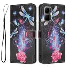 For Infinix Smart 10 4G Color Drawing Pattern Leather Phone Case(Dragonfly) - 3