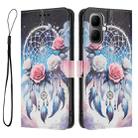 For Infinix Smart 10 4G Color Drawing Pattern Leather Phone Case(Flower Wind Chime) - 3
