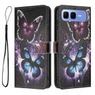 For Infinix Smart 10 Plus 4G Color Drawing Pattern Leather Phone Case(Two Butterflies) - 3