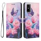 For Infinix GT 30 Pro 5G Color Drawing Pattern Leather Phone Case(Pink Butterfly) - 3