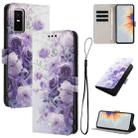 For Infinix GT 30 Pro 5G Color Drawing Pattern Leather Phone Case(Purple Rose) - 1