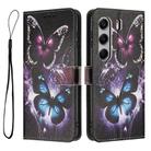 For Tecno Camon 40 Pro 4G Colored Drawing Pattern Leather Phone Case(Two Butterflies) - 3
