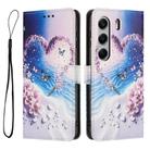 For Tecno Camon 40 Pro 4G Colored Drawing Pattern Leather Phone Case(Love Butterfly) - 3
