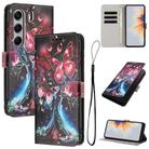 For Tecno Camon 40 Pro 4G Colored Drawing Pattern Leather Phone Case(Butterfly Tree) - 1
