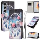 For Tecno Camon 40 Pro 4G Colored Drawing Pattern Leather Phone Case(Flower Wind Chime) - 1