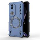 For vivo V50 5G Global Butterfly Armor MagSafe Magnetic Ring Shockproof Phone Case(Blue) - 1