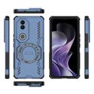 For vivo V50 5G Global Butterfly Armor MagSafe Magnetic Ring Shockproof Phone Case(Blue) - 3