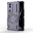 For vivo V50 5G Global Butterfly Armor MagSafe Magnetic Ring Shockproof Phone Case(Purple) - 1