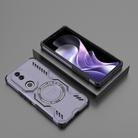 For vivo V50 5G Global Butterfly Armor MagSafe Magnetic Ring Shockproof Phone Case(Purple) - 2