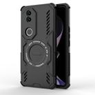 For vivo V50 5G Global Butterfly Armor MagSafe Magnetic Ring Shockproof Phone Case(Black) - 1