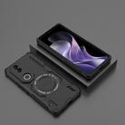 For vivo V50 5G Global Butterfly Armor MagSafe Magnetic Ring Shockproof Phone Case(Black) - 2