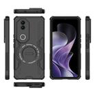 For vivo V50 5G Global Butterfly Armor MagSafe Magnetic Ring Shockproof Phone Case(Black) - 3