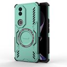 For vivo V50 5G Global Butterfly Armor MagSafe Magnetic Ring Shockproof Phone Case(Light Green) - 1