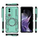 For vivo V50 5G Global Butterfly Armor MagSafe Magnetic Ring Shockproof Phone Case(Light Green) - 3