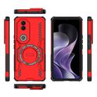 For vivo V50 5G Global Butterfly Armor MagSafe Magnetic Ring Shockproof Phone Case(Red) - 3