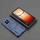 For vivo iQOO Z10 Turbo 5G Butterfly Armor MagSafe Magnetic Ring Shockproof Phone Case(Blue) - 2