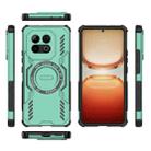 For vivo iQOO Z10 Turbo 5G Butterfly Armor MagSafe Magnetic Ring Shockproof Phone Case(Light Green) - 3