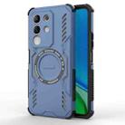 For vivo Y29 4G Global Butterfly Armor MagSafe Magnetic Ring Shockproof Phone Case(Blue) - 1