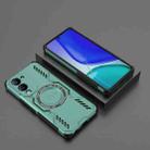 For vivo Y19 5G Global / T4 Lite 5G Butterfly Armor MagSafe Magnetic Ring Shockproof Phone Case(Light Green) - 2