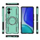 For vivo Y19 5G Global / T4 Lite 5G Butterfly Armor MagSafe Magnetic Ring Shockproof Phone Case(Light Green) - 3