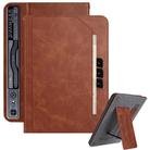 For ZTE nubia RedMagic Nova Multifunctional Wristband Leather Tablet Case(Brown) - 1