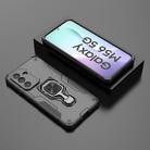 For Samsung Galaxy M56 5G Metal Kickstand TPU Hybrid PC Phone Case(Black) - 2