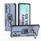 For Samsung Galaxy M56 5G Metal Kickstand TPU Hybrid PC Phone Case(Blue) - 1