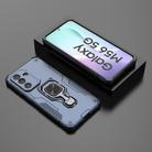 For Samsung Galaxy M56 5G Metal Kickstand TPU Hybrid PC Phone Case(Blue) - 2