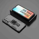 For Samsung Galaxy M16 5G Metal Kickstand TPU Hybrid PC Phone Case(Black) - 2