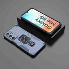 For Samsung Galaxy M16 5G Metal Kickstand TPU Hybrid PC Phone Case(Blue) - 2