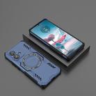For Motorola Edge 40 Neo 5G Butterfly Armor MagSafe Magnetic Ring Shockproof Phone Case(Blue) - 2