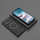 For Motorola Edge 40 Neo 5G Butterfly Armor MagSafe Magnetic Ring Shockproof Phone Case(Black) - 2