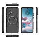 For Motorola Edge 40 Neo 5G Butterfly Armor MagSafe Magnetic Ring Shockproof Phone Case(Black) - 3