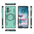 For Motorola Edge 40 Neo 5G Butterfly Armor MagSafe Magnetic Ring Shockproof Phone Case(Light Green) - 3