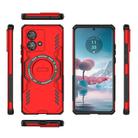 For Motorola Edge 40 Neo 5G Butterfly Armor MagSafe Magnetic Ring Shockproof Phone Case(Red) - 3